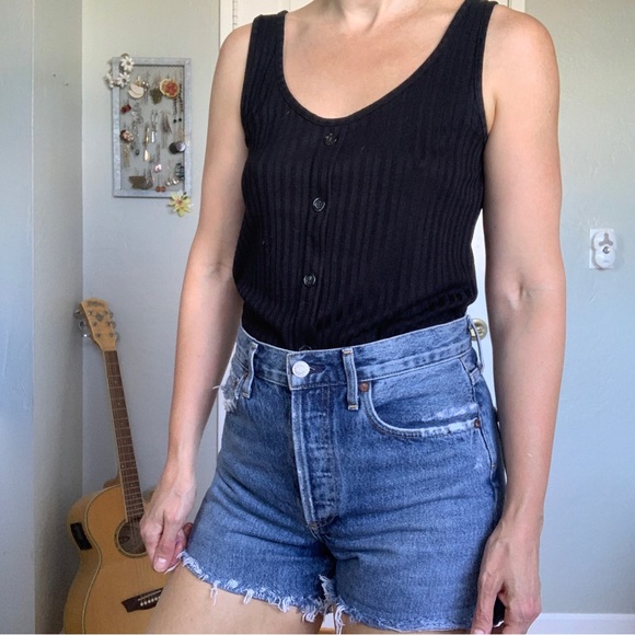 Agolde Reese denim shorts - Picture 1 of 8